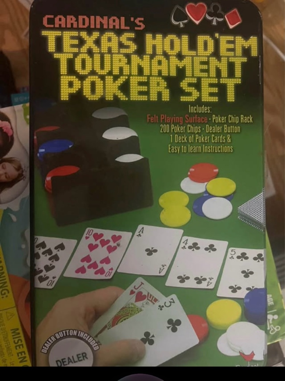 Texas Hold'em Tournament Poker Set — Green
